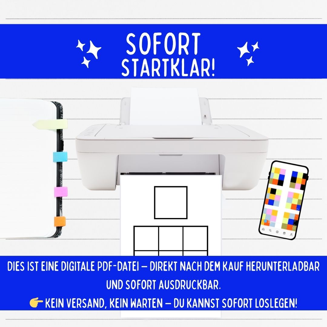 Farbpuzzle - Quadrate legen