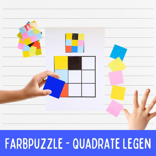 Farbpuzzle - Quadrate legen