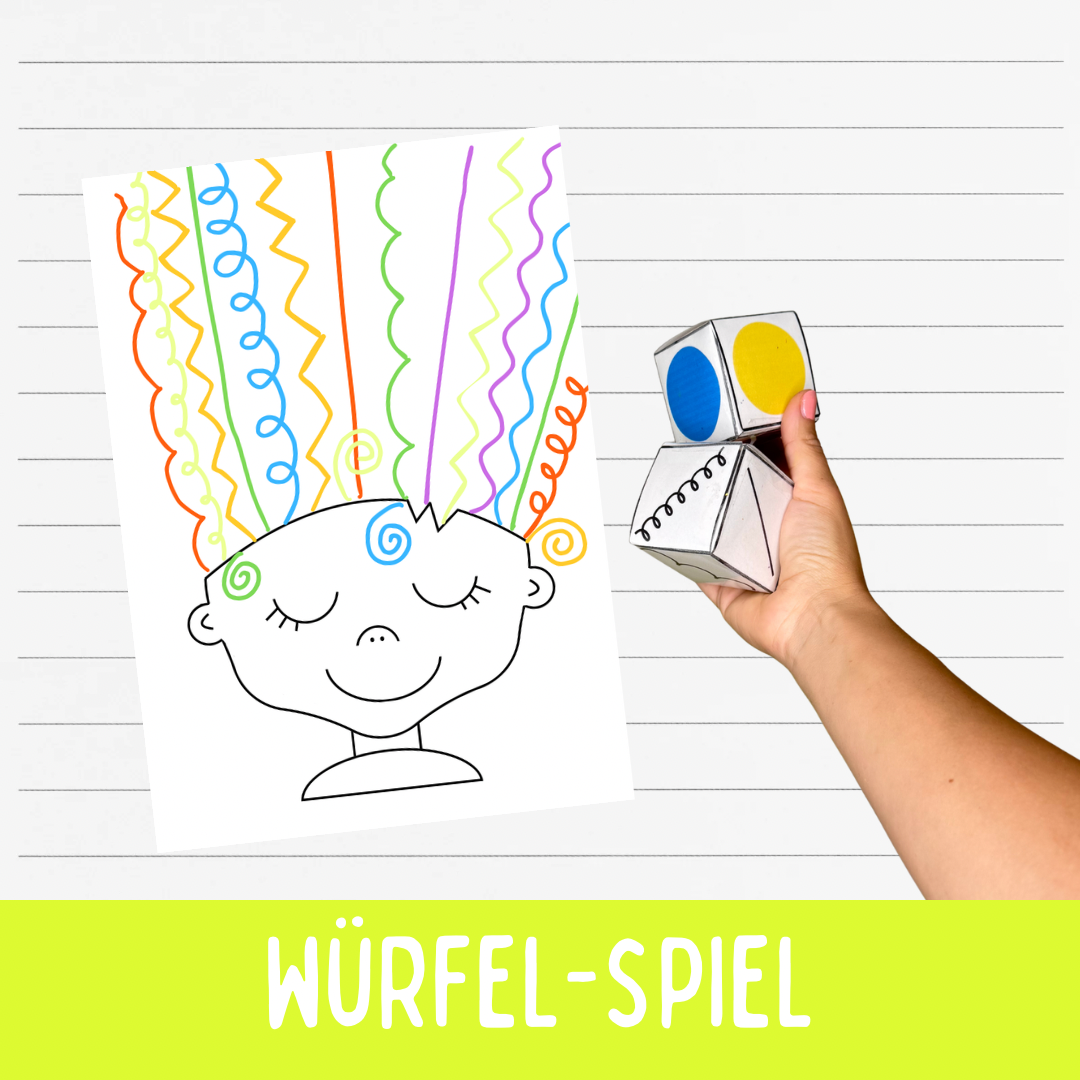 Würfel-Spiel -Kunterbunte Frisuren